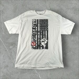 Vintage Bad Religion Shirt Men XL White 90s Y2K Punk Rock Band Tee USA FLAG Tour